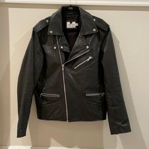 TOPMAN, Large, Leather Jacket with zippers